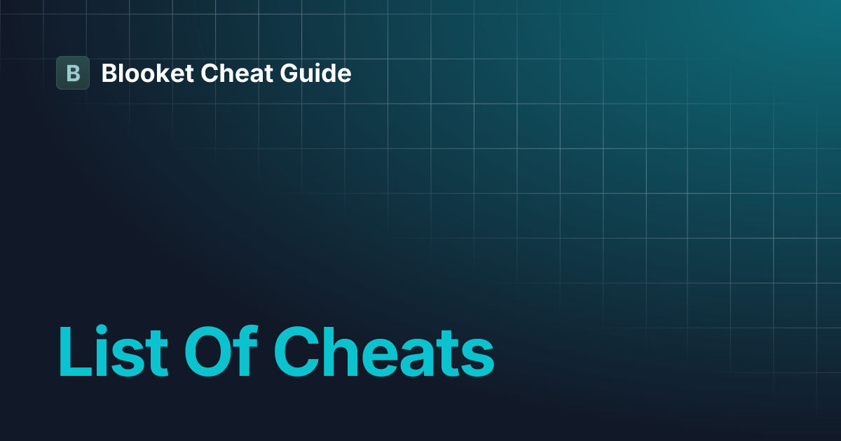 List Of Cheats Blooket Cheat Guide